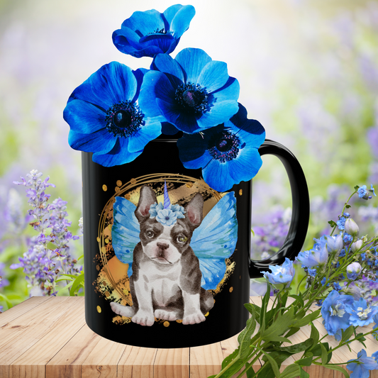 Boston Terrier Puppy-Corn Black Mug (11oz or 15oz sizes)