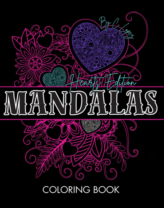 Mandalas: Hearts Edition Coloring Book - DIGITAL DOWNLOAD