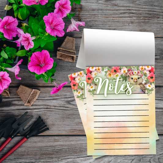Spring Chicken Lined Notepad 4.25" x 5.5"