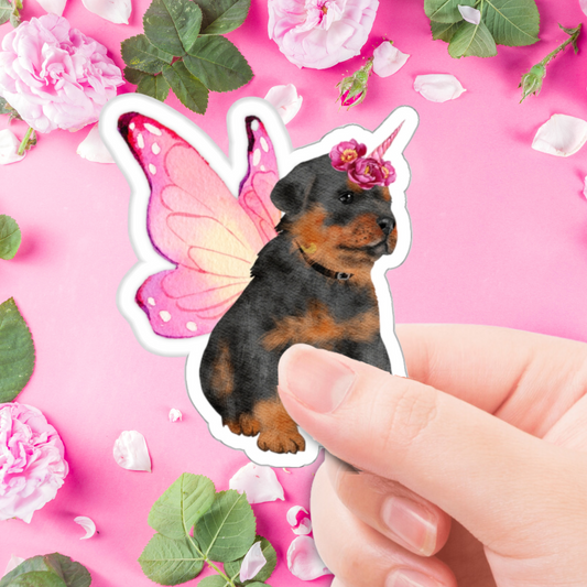 Uni-Puppy Die-Cut Decal Sticker (Rotty)