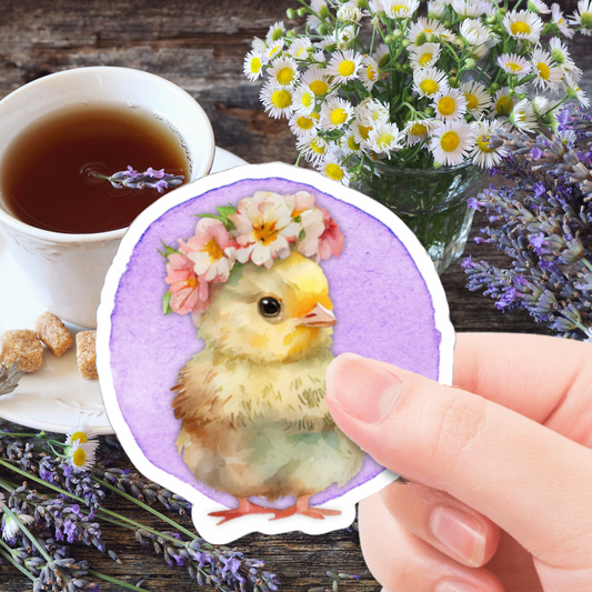 Spring Chick Die-Cut Sticker