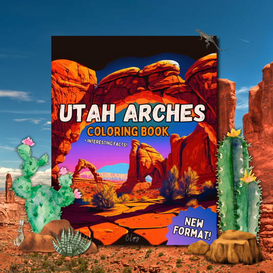 Utah Arches Coloring Book - DIGITAL DOWNLOAD